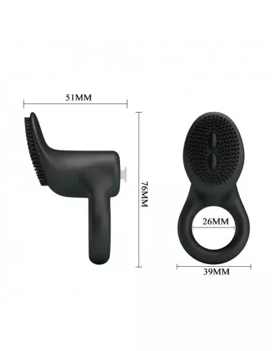 Pretty Love Cobra Black Péniszgyűrű Péniszgyűrűk - Mandzsetták Pretty Love