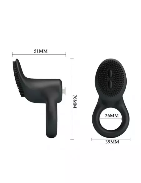 Pretty Love Cobra Black Péniszgyűrű Péniszgyűrűk - Mandzsetták Pretty Love