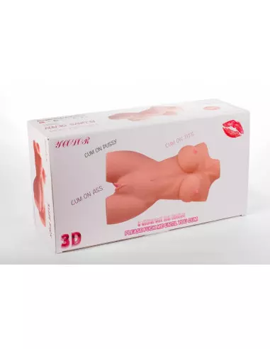 Double Hole 3D Maszturbátor Férfi maszturbátorok Mistress