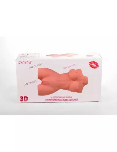 Double Hole 3D Maszturbátor Férfi maszturbátorok Mistress