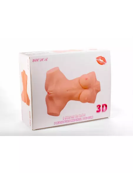 Double Hole 3D III Maszturbátor Férfi maszturbátorok Mistress