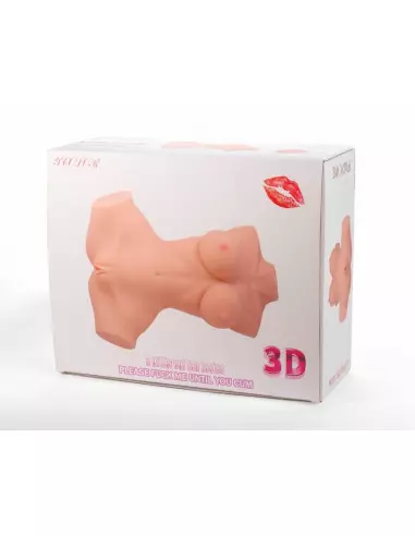 Double Hole 3D III Maszturbátor Férfi maszturbátorok Mistress