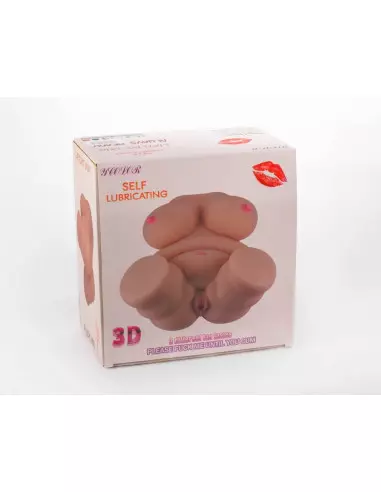 Double Hole 3D V Maszturbátor Férfi maszturbátorok Mistress