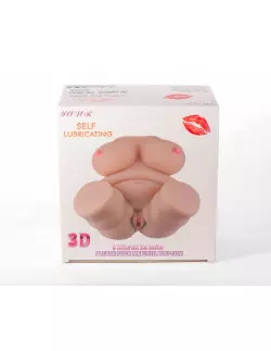 Double Hole 3D V Maszturbátor Férfi maszturbátorok Mistress