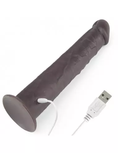 10'' Dual Layered Silicone Rotator Brown Vibrátor Realisztikus vibrátorok Lovetoy