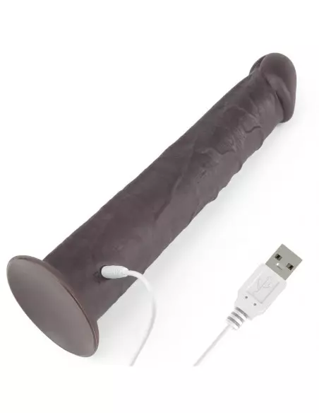 10'' Dual Layered Silicone Rotator Brown Vibrátor Realisztikus vibrátorok Lovetoy