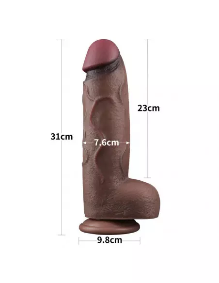 12'' Dual Layered Silicone Cock XXL Dildó Dongok - Dildók Lovetoy