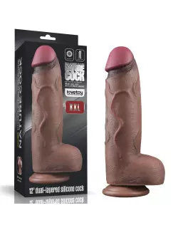 12'' Dual Layered Silicone Cock XXL Dildó Dongok - Dildók Lovetoy