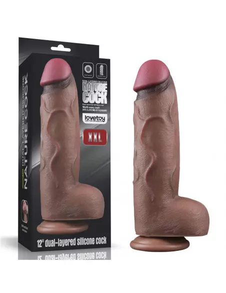 12'' Dual Layered Silicone Cock XXL Dildó Dongok - Dildók Lovetoy