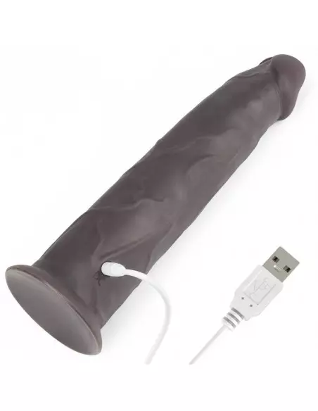 9'' Dual Layered Silicone Rotator Brown Vibrátor Realisztikus vibrátorok Lovetoy