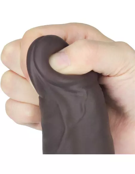 9'' Dual Layered Silicone Rotator Brown Vibrátor Realisztikus vibrátorok Lovetoy