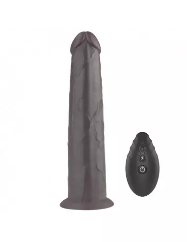9'' Dual Layered Silicone Rotator Brown Vibrátor Realisztikus vibrátorok Lovetoy