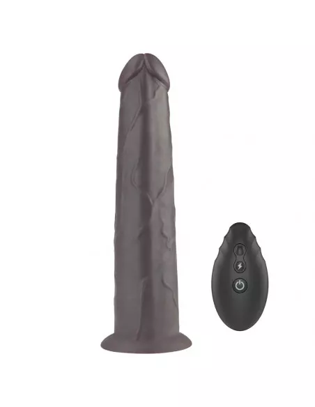 9'' Dual Layered Silicone Rotator Brown Vibrátor Realisztikus vibrátorok Lovetoy