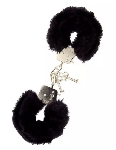 Metal Handcuff With Plush Black Bilincs Bilincsek - Kötözők Nmc