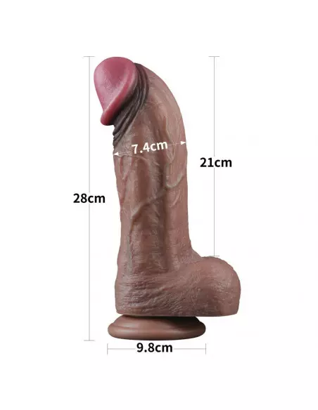 11'' Dual Layered Silicone Cock XXL Dildó Dongok - Dildók Lovetoy