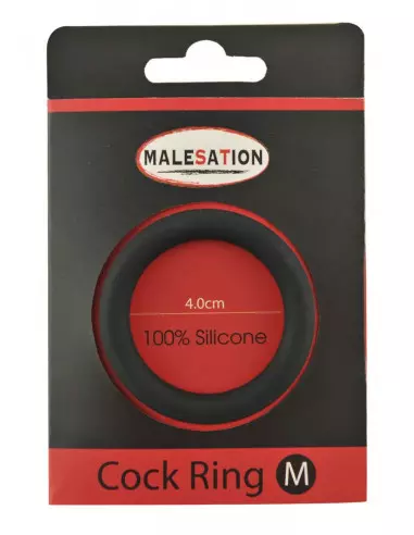 Malesation Silicone Black M Péniszgyűrű Péniszgyűrűk - Mandzsetták Malesation