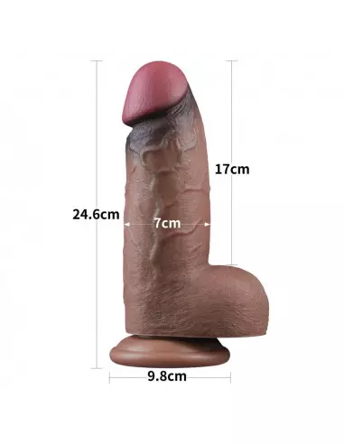9.5'' Dual Layered Silicone Cock XXL Dildó Dongok - Dildók Lovetoy