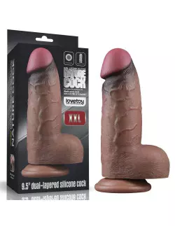 9.5'' Dual Layered Silicone Cock XXL Dildó Dongok - Dildók Lovetoy