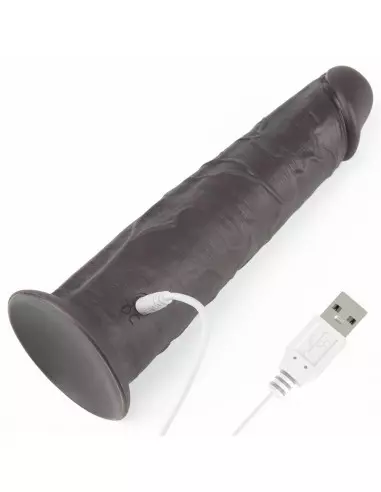 8'' Dual Layered Silicone Rotator Brown Vibrátor Realisztikus vibrátorok Lovetoy