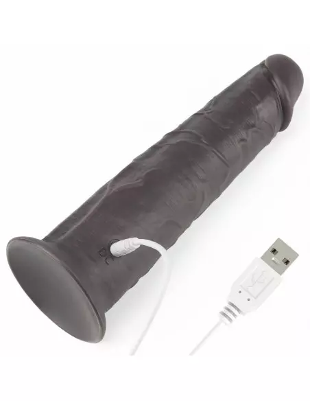 8'' Dual Layered Silicone Rotator Brown Vibrátor Realisztikus vibrátorok Lovetoy