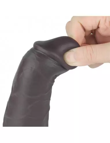 8'' Dual Layered Silicone Rotator Brown Vibrátor Realisztikus vibrátorok Lovetoy