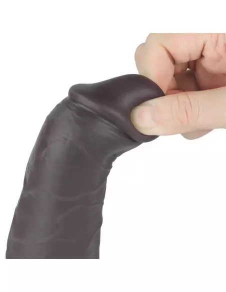 8'' Dual Layered Silicone Rotator Brown Vibrátor Realisztikus vibrátorok Lovetoy