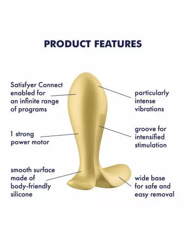 Intensity Plug Gold Fenékdugó Okos vibrátorok Satisfyer