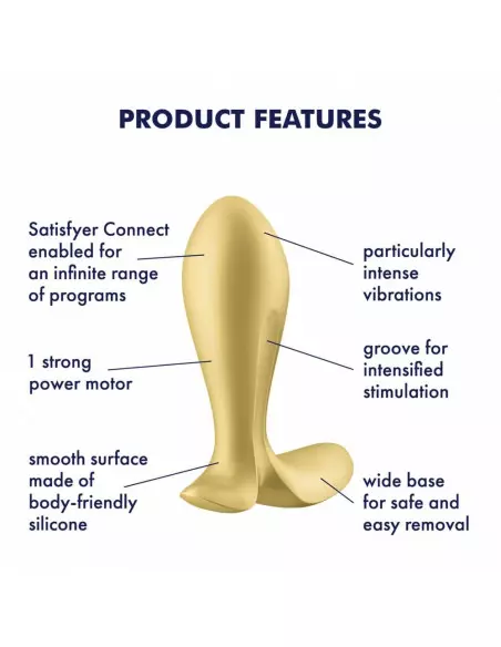 Intensity Plug Gold Fenékdugó Okos vibrátorok Satisfyer Intensity Plug Gold Fenékdugó Okos vibrátorok Satisfyer