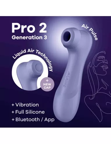 Pro 2 Generation 3 with Liquid Air Lilac Okos Csiklóizgató Okos vibrátorok Satisfyer