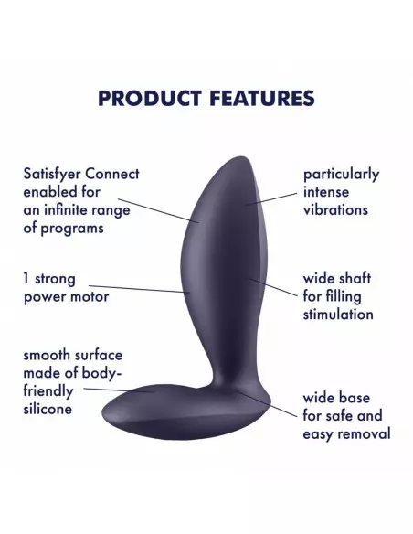 Power Plug Okos Fenékdugó Okos vibrátorok Satisfyer