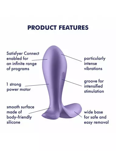 Intensity Plug Purple Okos Fenékdugó Okos vibrátorok Satisfyer