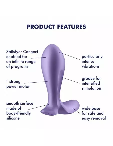 Intensity Plug Purple Okos Fenékdugó Okos vibrátorok Satisfyer