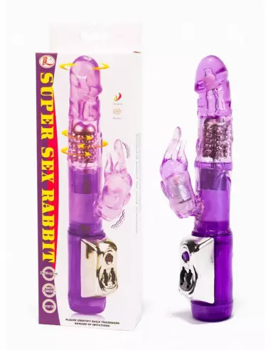 Super Sex Rabbit Purple Vibrátor Nonfiguratív vibrátorok Debra