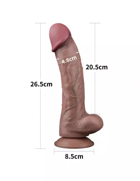 10.5'' Dual Layered Platinum Silicone Cock Dildó Dongok - Dildók Lovetoy