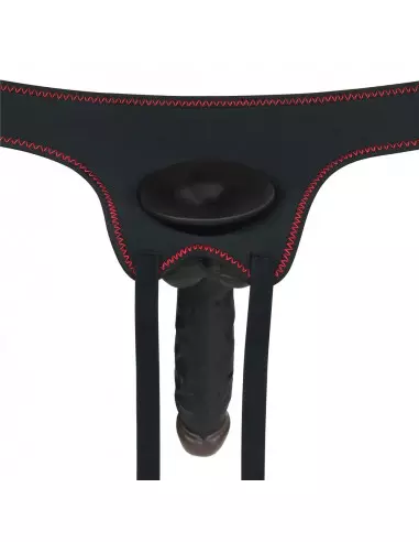 Easy Strapon Set 7.5" Black Felcsatolható Dildó Felcsatolható eszközök Lovetoy