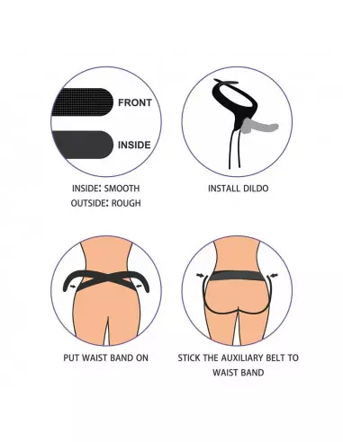 Easy Strapon Set 8.5" Black Felcsatolható Dildó Felcsatolható eszközök Lovetoy