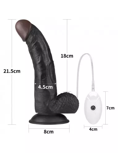Vibrating Easy Strapon Set 8.5" Black Felcsatolható Dildó Felcsatolható eszközök Lovetoy