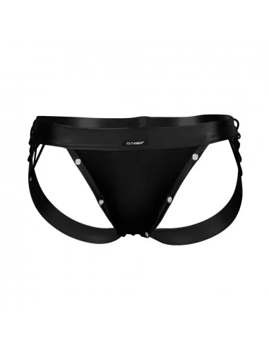 C4M-Desire Jockstrap-BlackLeatherette-M Férfi Alsó Férfi ruházat Cut4Men