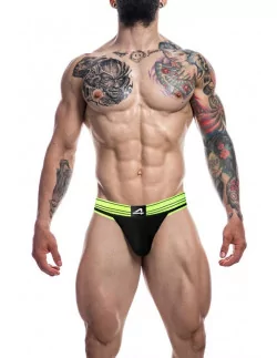 C4M - Rugby Jockstrap-NeonLime-L Férfi Alsó Férfi ruházat Cut4Men 2