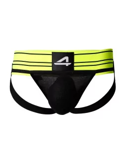 C4M - Rugby Jockstrap-NeonLime-L Férfi Alsó Férfi ruházat Cut4Men