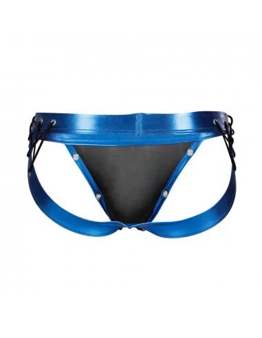 C4M-Desire Jockstrap Blue Leatherette L Férfi Alsó Férfi ruházat Cut4Men