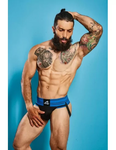 C4M - Rugby Jockstrap Electric Blue M Férfi Alsó Férfi ruházat Cut4Men