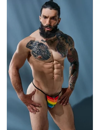 C4M Rainbow Skai L Férfi Tanga Férfi ruházat Cut4Men