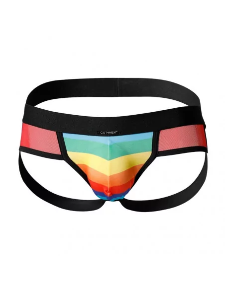C4M-Mixed Jockstrap Rainbow L Férfi Alsó Férfi ruházat Cut4Men