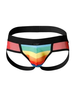 C4M-Mixed Jockstrap Rainbow XL Férfi Alsó Férfi ruházat Cut4Men