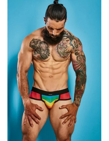 C4M-Mixed Jockstrap Rainbow XL Férfi Alsó Férfi ruházat Cut4Men