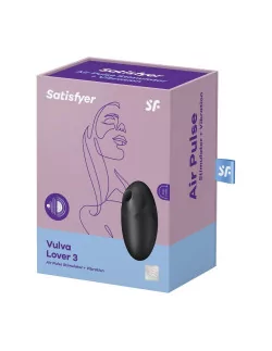 Vulva Lover 3 black Csiklóizgató Csiklóizgatók Satisfyer