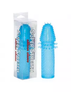 Super Stretch Blue Silicone Sleeve Péniszköpeny Péniszköpenyek - Hosszabítók Seven Creations