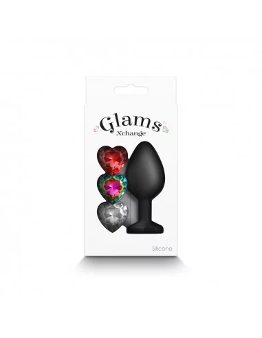 Glams Xchange - Heart - Medium Fenékdugó Fenékdugók NS Toys