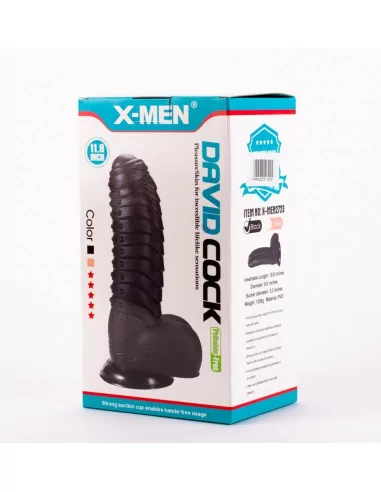 X-MEN David's 11.9" Cock Black Dildó Dongok - Dildók X-Men